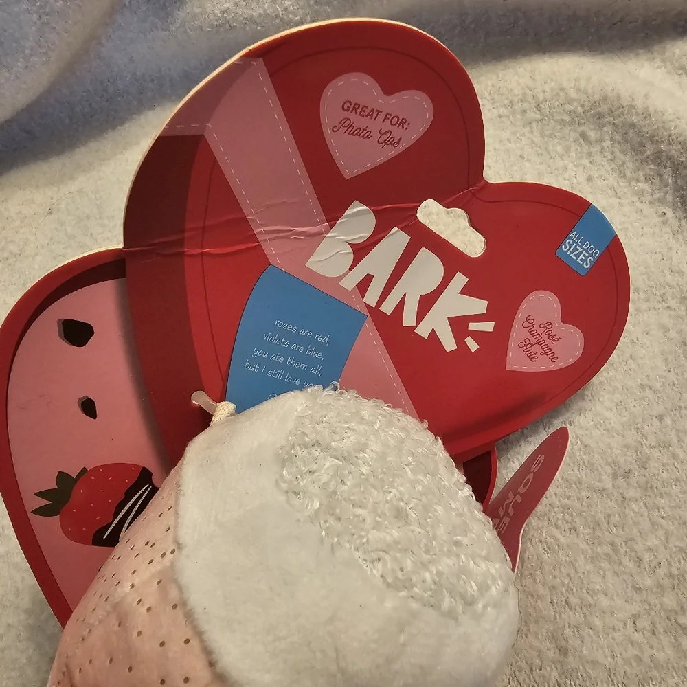 Bark Box Rose Champagne Flute Dog Toy